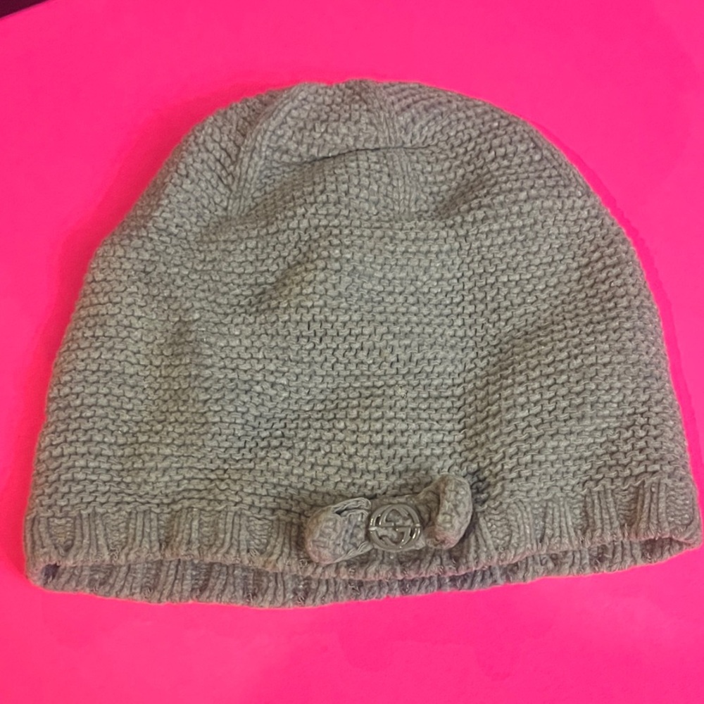Kids Gucci Knit Beanie with Bow Accent